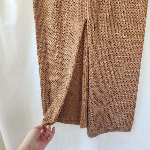 Free People Golden hour maxi skirt women's size M y2k Boho western Crochet Tan - Picture 6 of 13